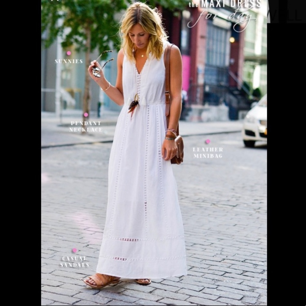 Madewell Piazza Maxi Dress w/ Pockets & Tasels